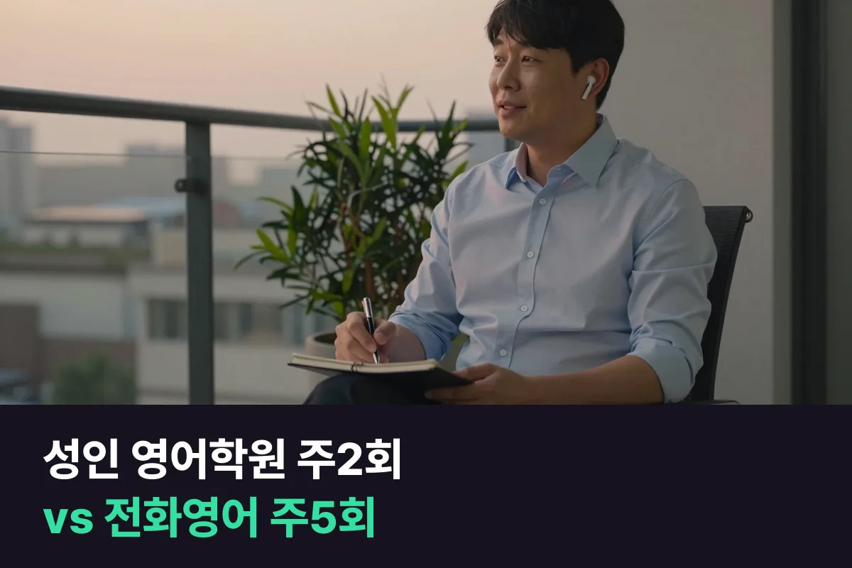 성인 영어학원 주2회와 전화영어 주5회 중 직장인의 한 주에 어느 쪽이 들어갑니까