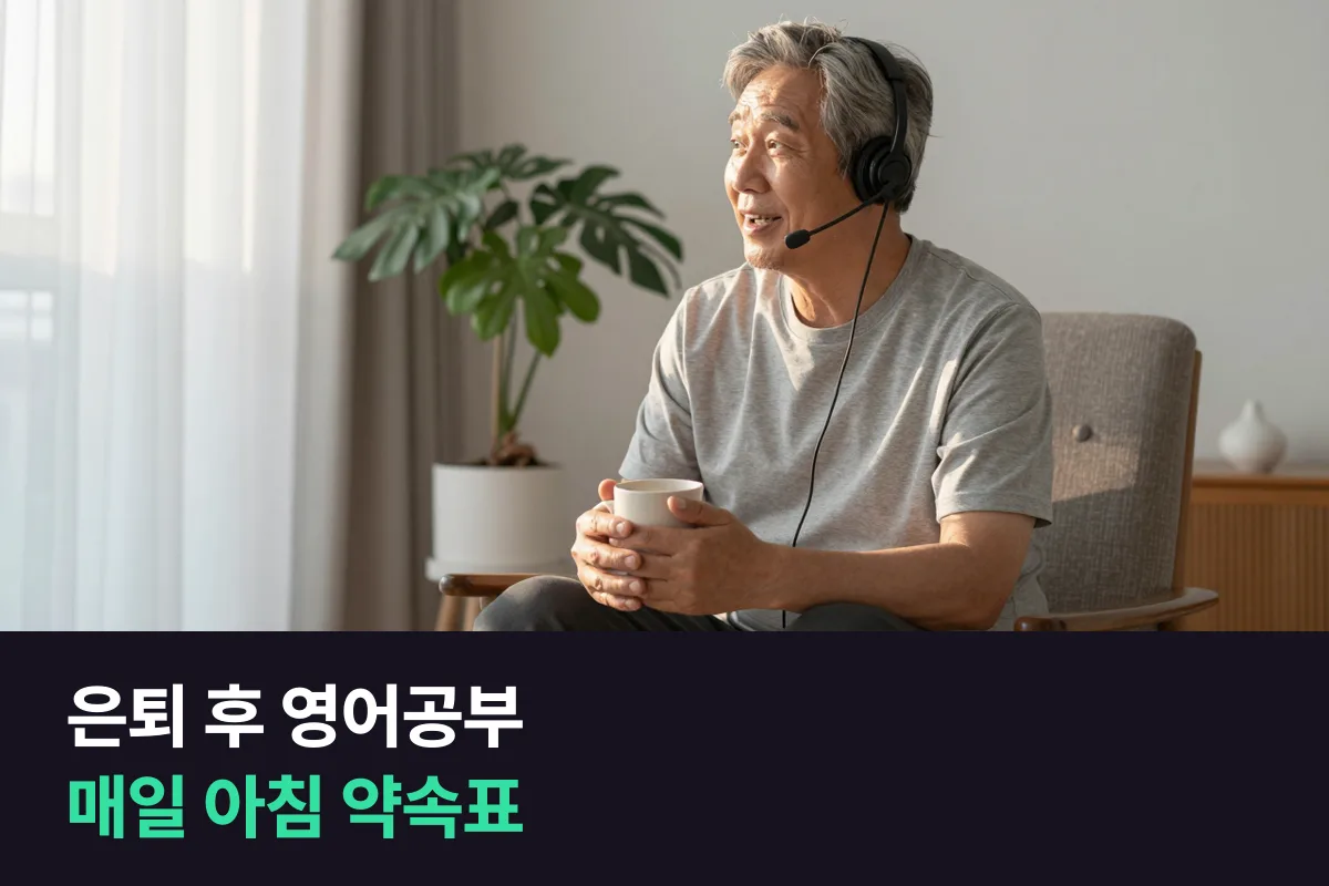은퇴 후 영어공부는 출근하던 시간에 영어 약속을 두는 것부터