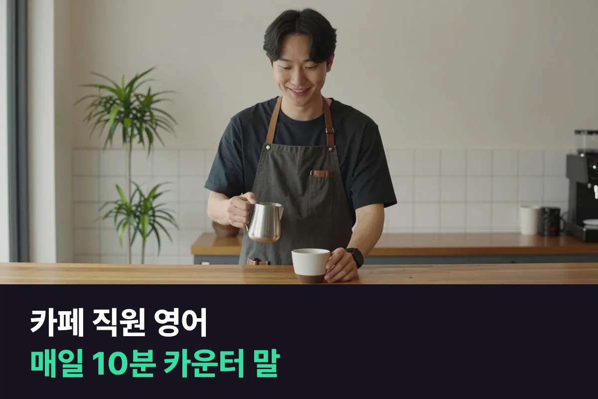 카페에서 외국인 손님을 맞는 직원이 주문·옵션·계산 영어를 매일 10분씩 입에 붙이는 4주 루틴