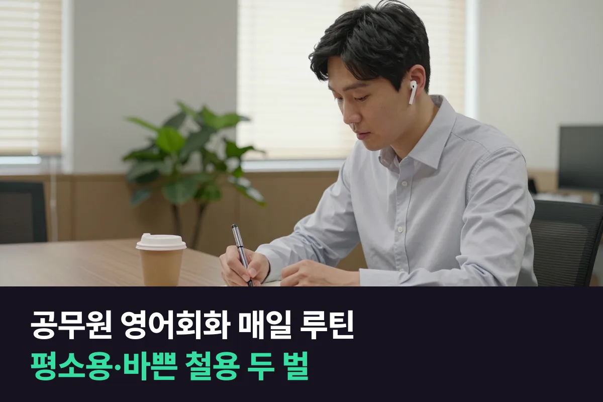 공무원 영어회화 매일 루틴을 바쁜 철에도 멈추지 않도록 두 벌 준비합니다