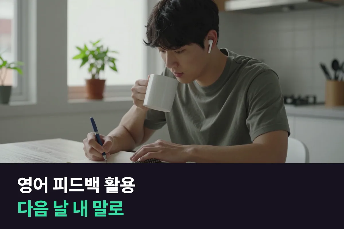 고쳐 받은 표현을 다음 날 말하기로 옮기는 영어 피드백 활용 3단계