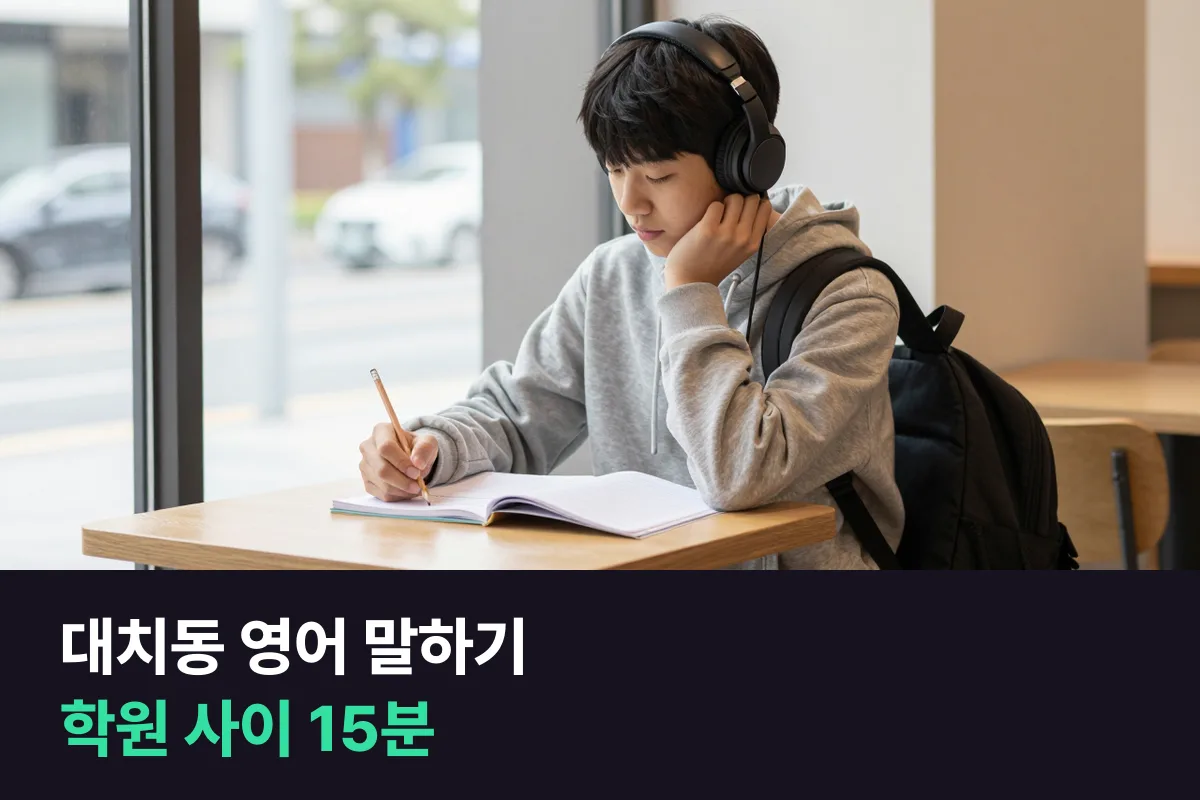 학원과 학원 사이 틈을 대치동 영어 말하기 칸으로 바꾸는 중학생 주간표