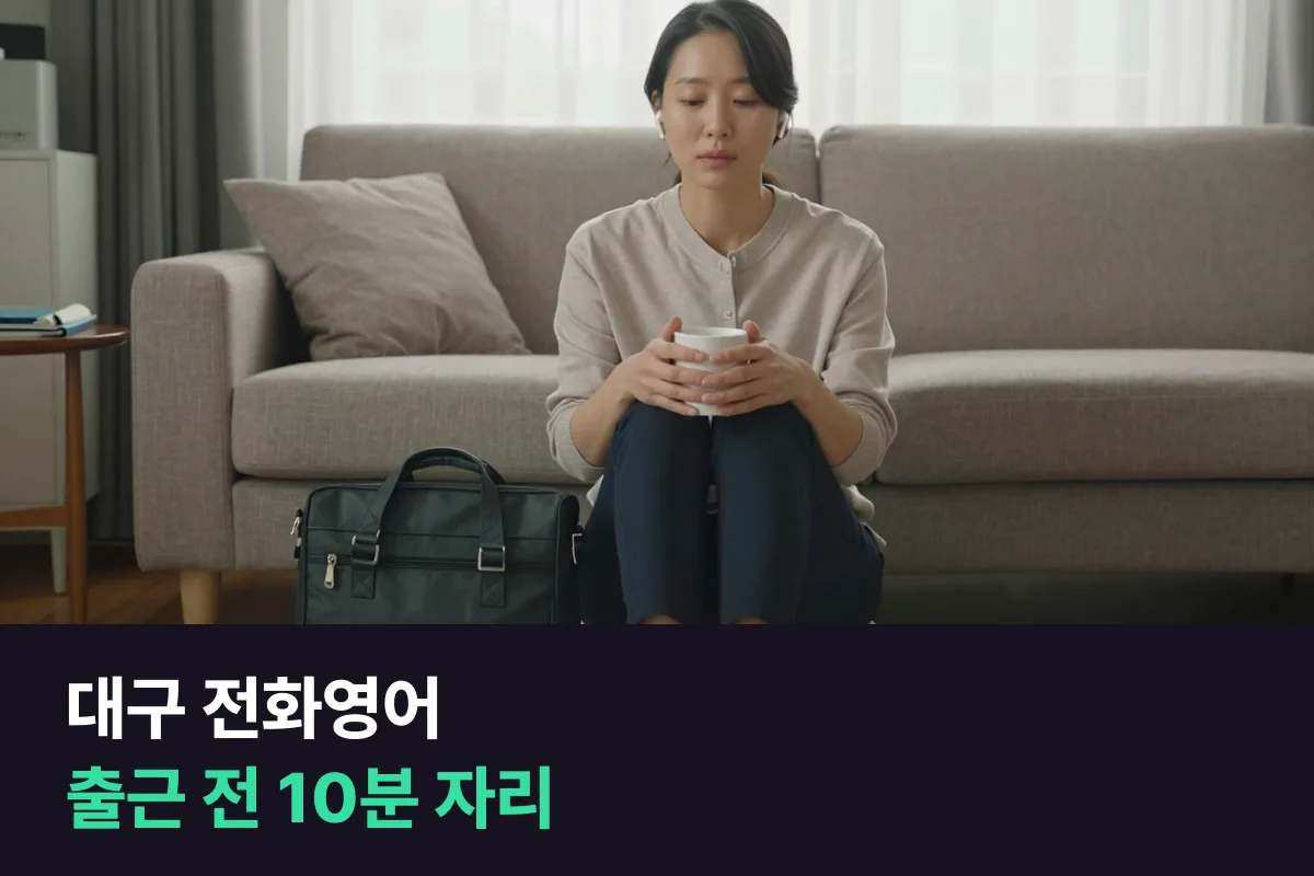 대구 전화영어로 달서구 직장인의 출근 전 매일 영어 루틴을 출근 시각별로 다르게 짭니다