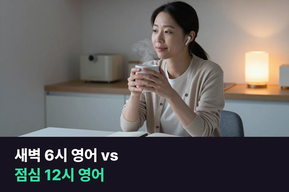 새벽 6시 영어 수업과 점심 수업 가운데 내 한 주에서 덜 빠지는 쪽은 어디입니까