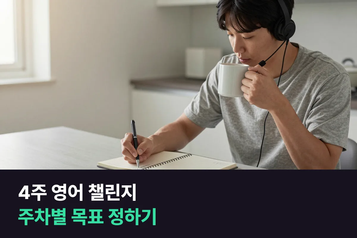 4주 영어 챌린지, 주차별 목표와 통과 기준을 이렇게 정합니다