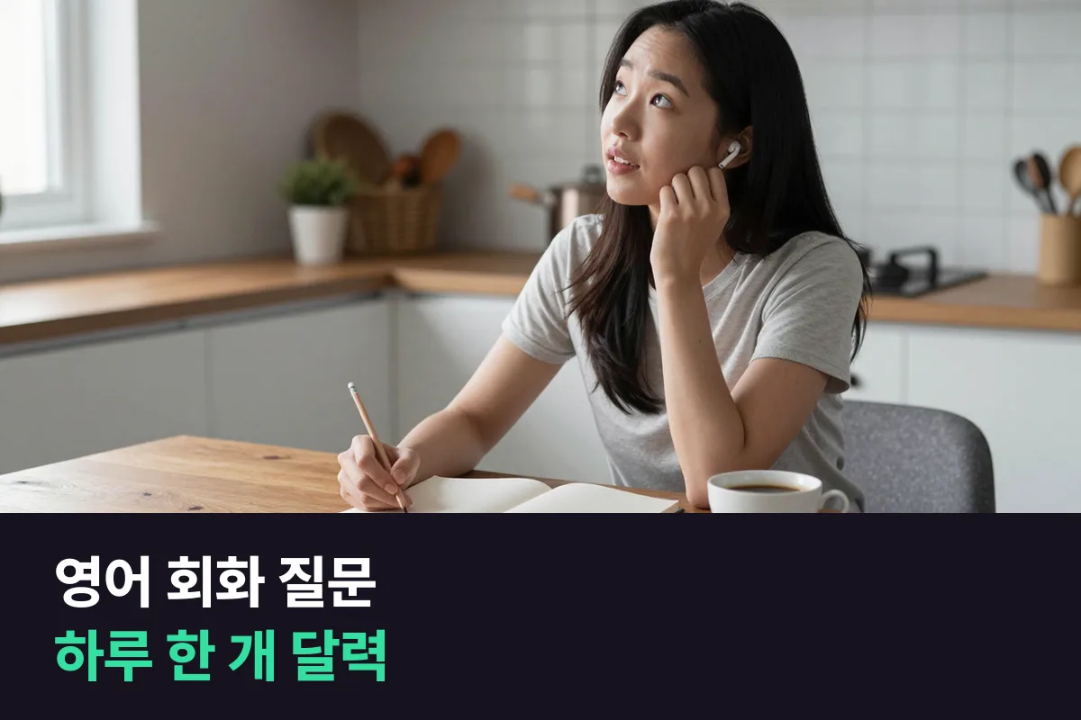 영어 회화 질문 30개에 하루 한 질문씩 답하고, 꼬리 질문 하나로 대화를 잇습니다