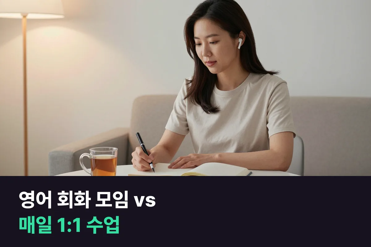 영어 회화 모임과 매일 1:1 수업, 목표와 지금 수준으로 고르는 기준