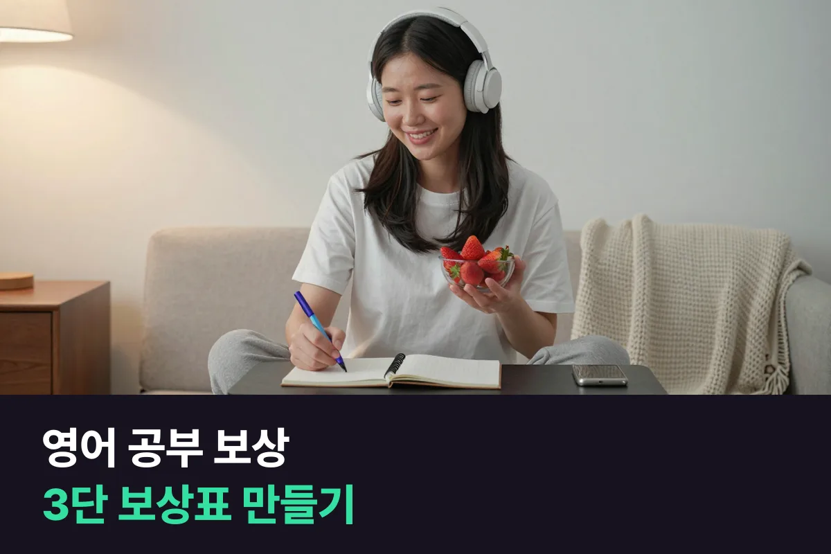 영어 공부 보상은 점수보다 '한 날'에 주고, 영어로 이어지는 것으로 줍니다