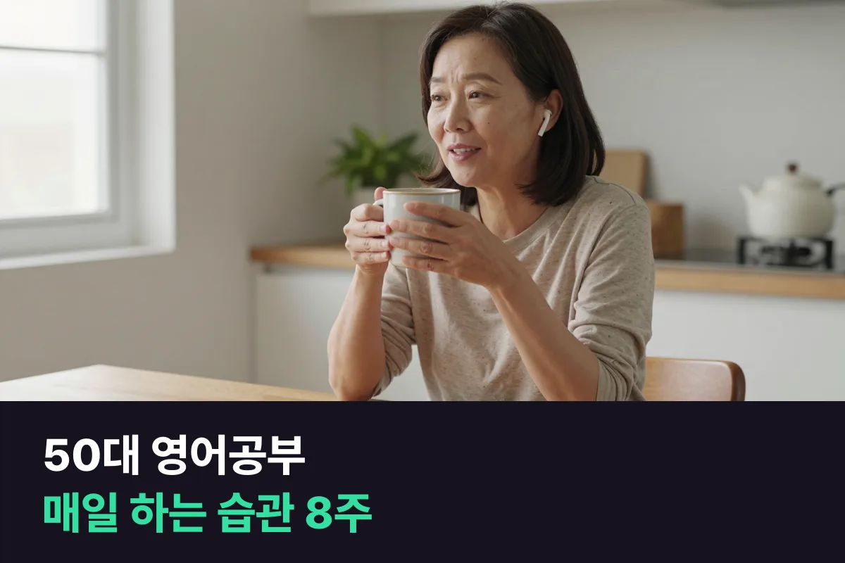 50대 영어공부는 새 시간을 만들지 않고 매일 하는 일 뒤에 붙입니다