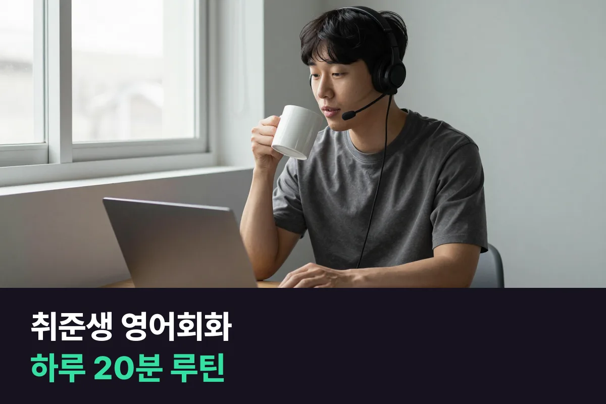 취준생 영어회화는 자소서와 인적성 사이에 하루 20분을 고정합니다