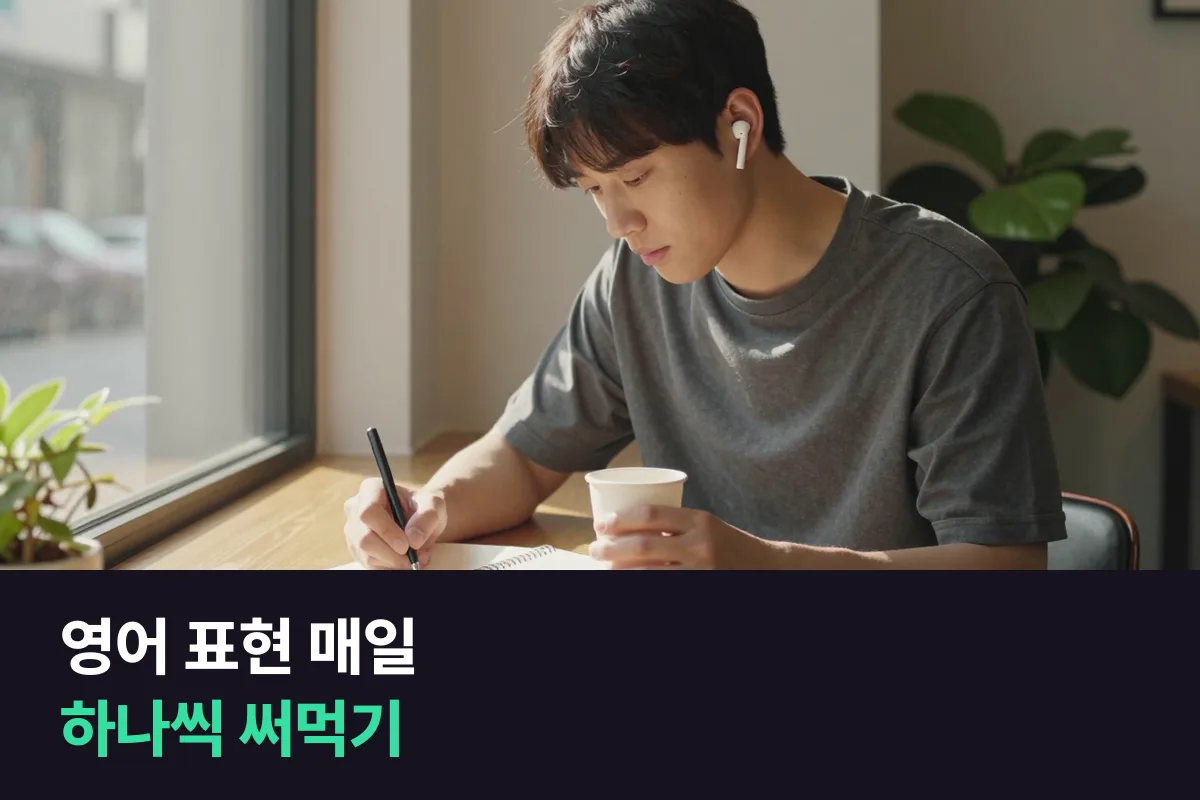 영어 표현 매일 하나, 외우는 대신 하루 네 번 써먹으면 한 달 뒤 입에 남습니다