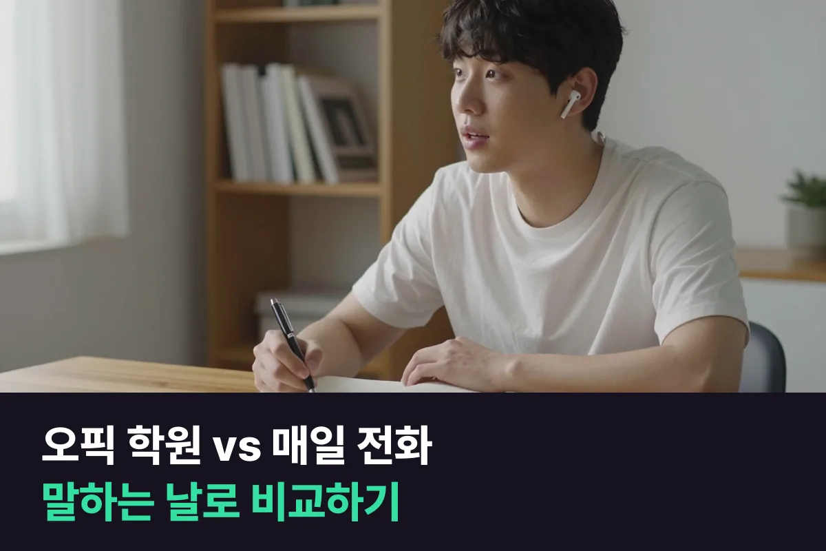 오픽 학원과 매일 전화영어 오픽 과정은 수업이 없는 날 무엇을 하느냐에 따라 달라집니다