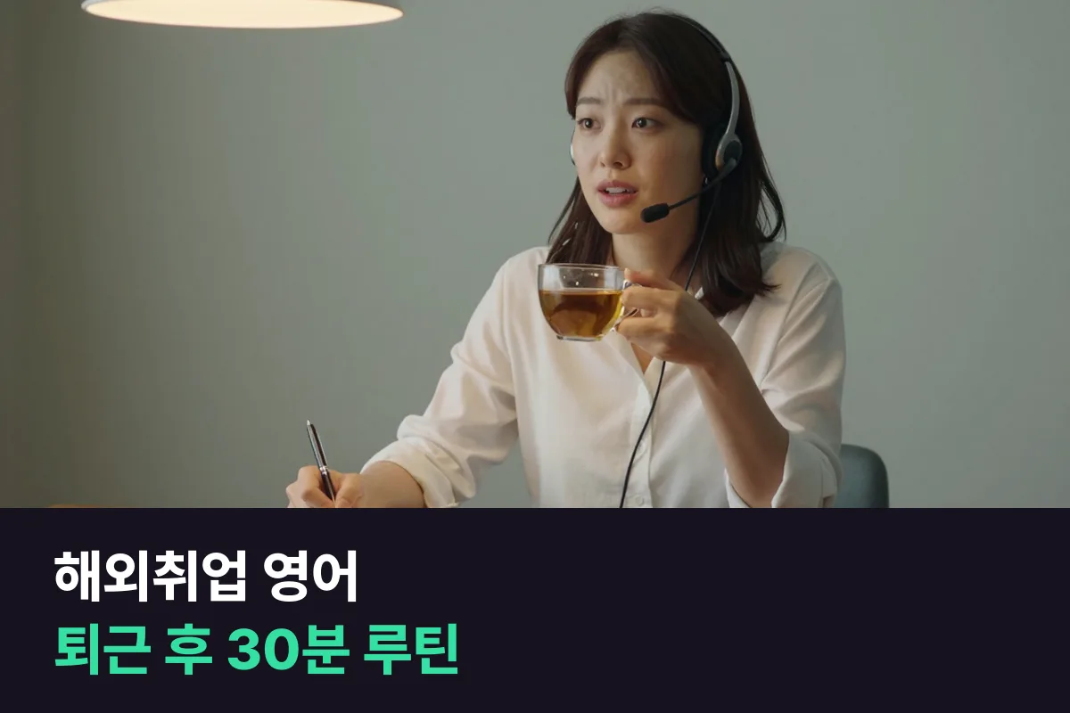 해외취업 영어를 지금 회사를 다니면서 매일 30분으로 준비합니다