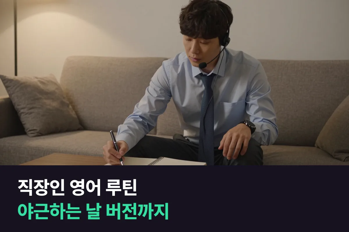 야근이 많은 사람을 위한 직장인 영어 루틴의 두 가지 버전과 주간 배치