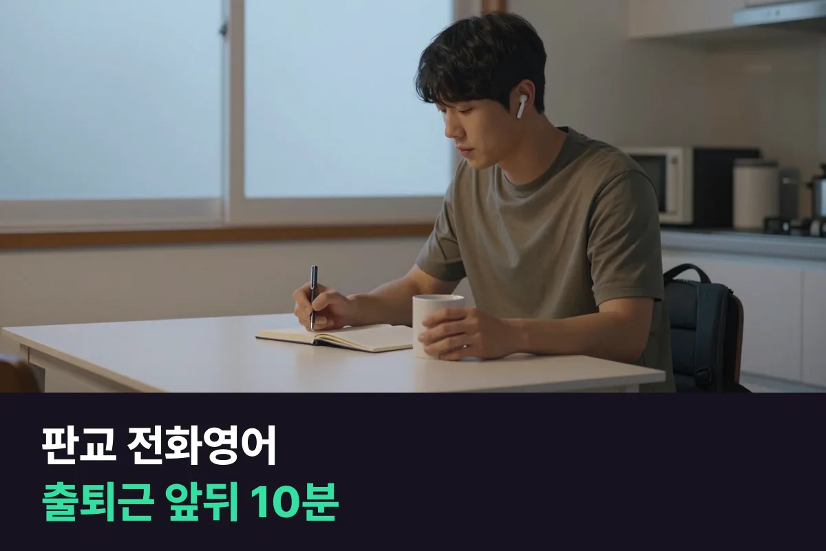 판교 전화영어로 출퇴근 길이가 긴 판교 직장인의 매일 영어 말하기 루틴