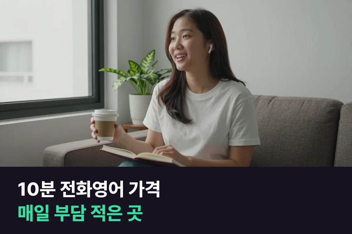 10분 전화영어 가격을 월 금액과 조건으로 따져 매일 하기 부담 없는 곳을 골랐습니다