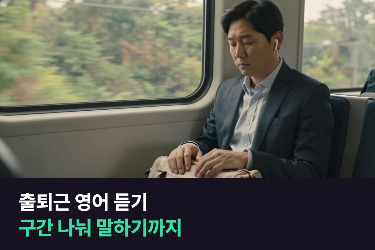 출퇴근 영어 듣기·말하기는 지하철 시간을 구간별로 나눠 씁니다