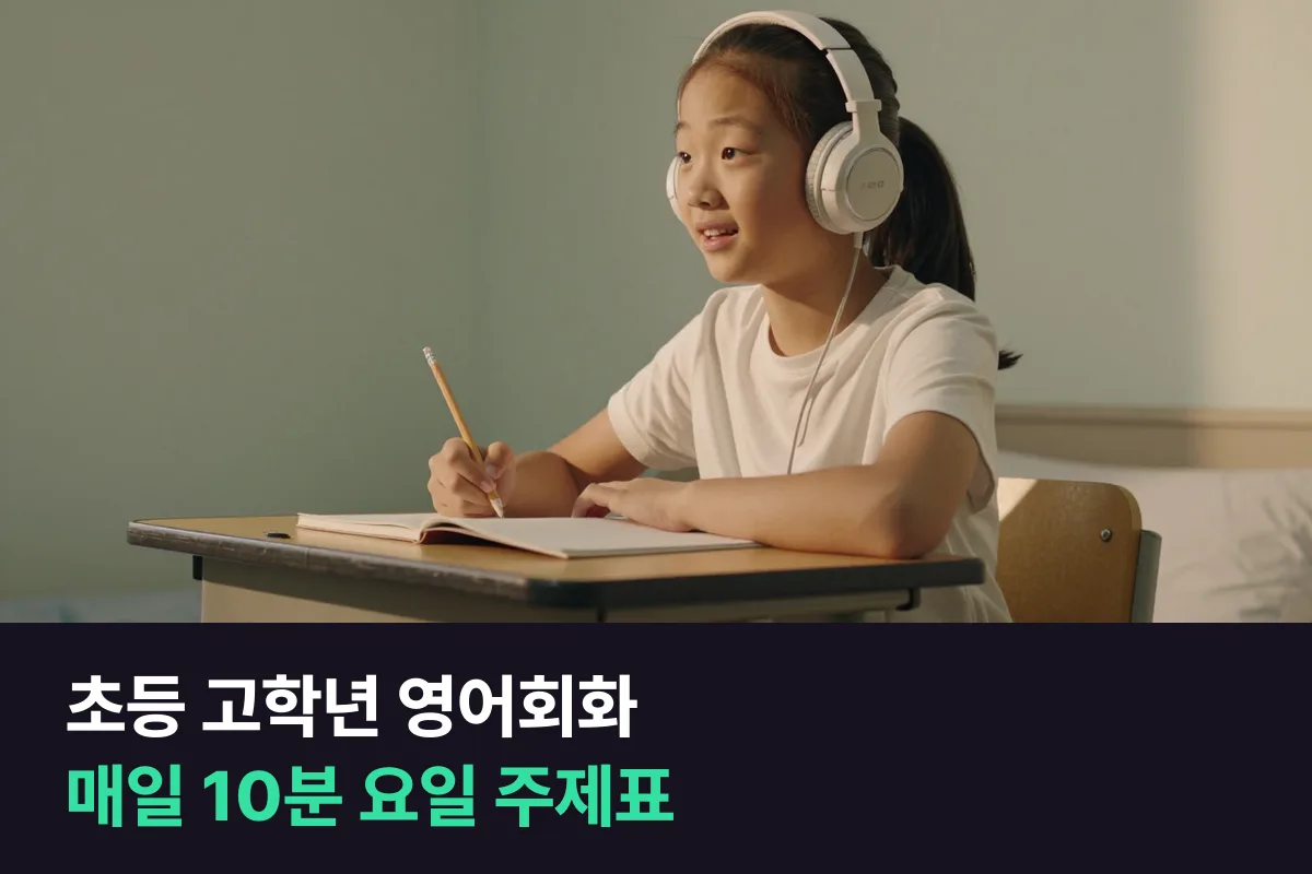 초등 고학년 영어회화로 매일 10분 동안 읽기 실력을 말로 꺼내는 순서