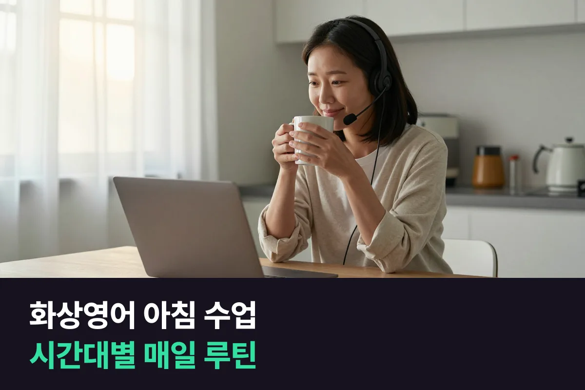 화상영어 아침 수업과 저녁 수업, 출퇴근길 가운데 내 하루에 25분을 고정하는 시간대별 루틴